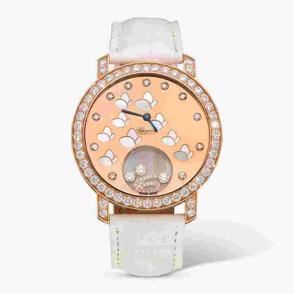 Chopard Happy Diamonds
                           
                                 Sport 18K Rose Gold Diamond Quartz Ladies Watch