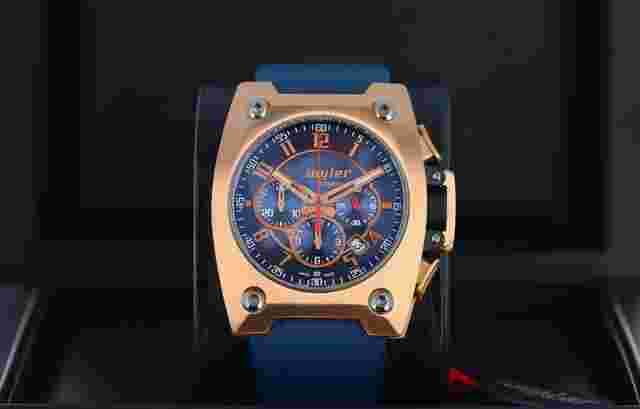 Wyler Code R
                           
                                 Chronograph 18kt Rose Gold 'Bleu' Incaflex Limited Edition 1005.00.B02.RBA Rare