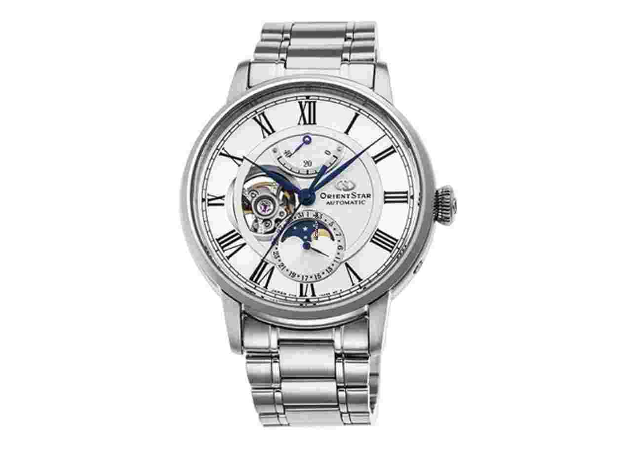 Orient Star
RE-AM0005S Moon Phase Open heart Power Reserve Men's Watch