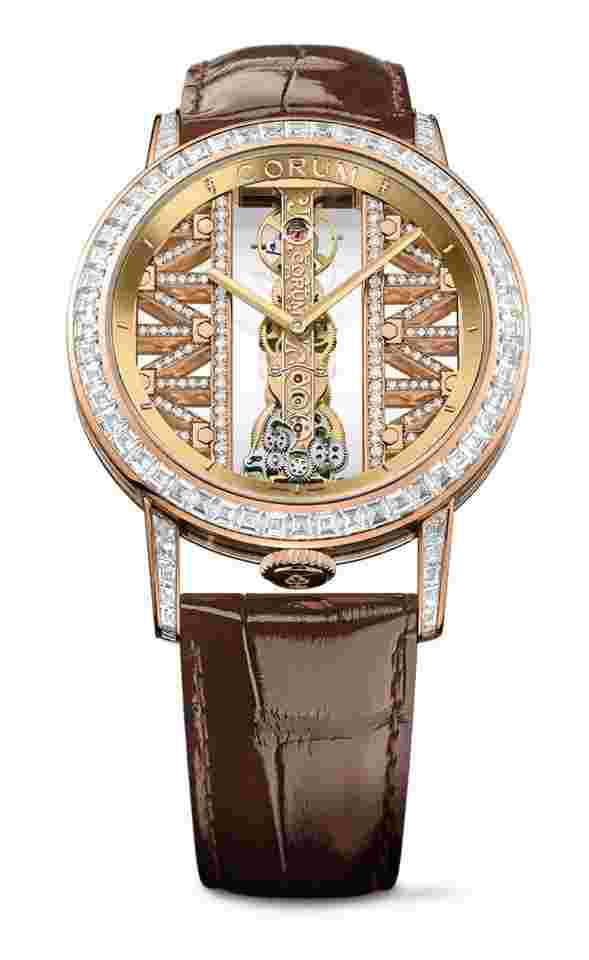 Corum Golden Bridge
                           
                                 43mm Rose Gold Diamond Baguette