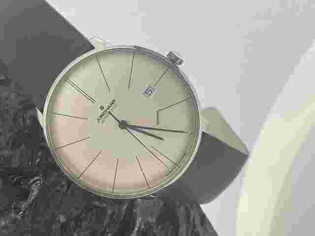 JUNGHANS Meister Fein 27/4152.00 Date Ivory white Dial Automatic 39mm germany