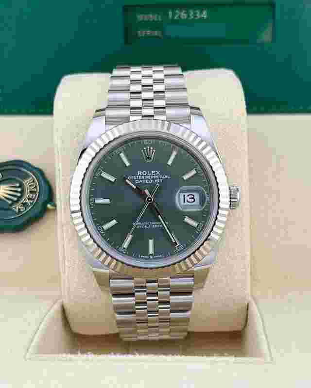 Rolex Datejust 41
                           
                                 In Stock 2024 Datejust 41 Mint Green Index Dial 126334 Jubilee Bracelet