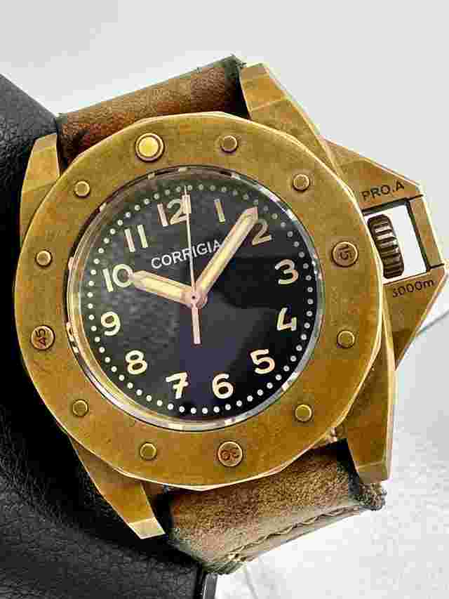 Corrigia 01 PG100 Swiss Automatic Bronze Black Limited Edition 50 Pieces 3000m