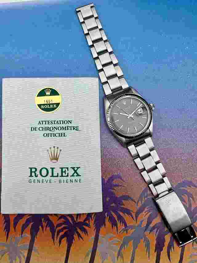 Rolex Datejust
                           
                                 Ref. 1601 Grey dial from 1973 with original papers . Great condition