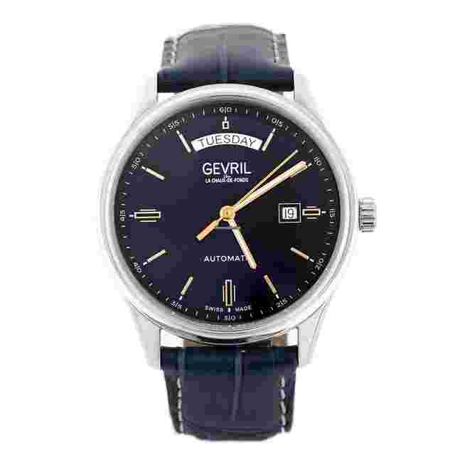 Gevril
                           
                                 Excelsior Day Date Stainless Steel Blue Dial 42mm 48202 Full Set