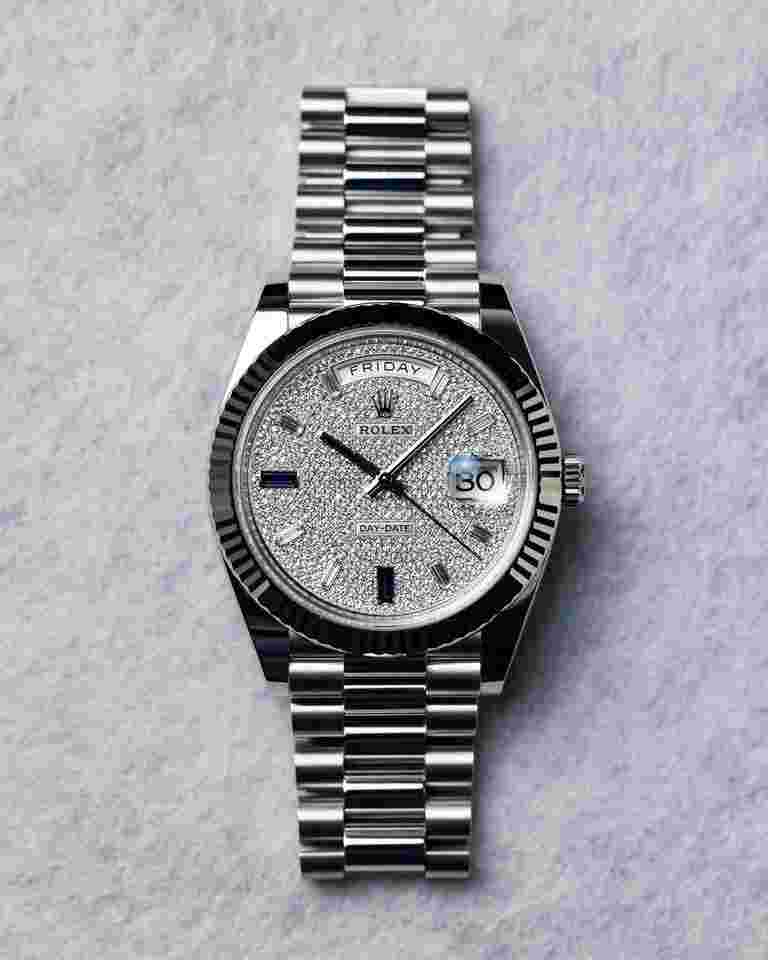 Rolex Day-Date 40
Platinum/Diamond-Paved Dial 228236