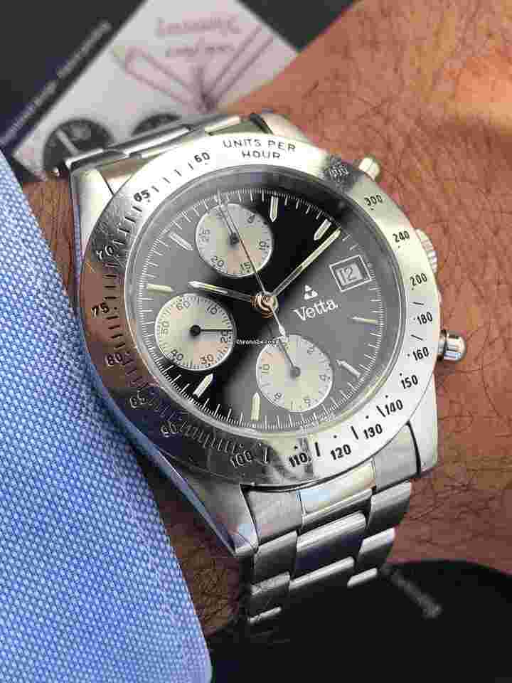 Wyler Vetta
                           
                                 Automatic Chronograph Panda Dial Rare Black Bay Nice Condition Valjoux Dream Top