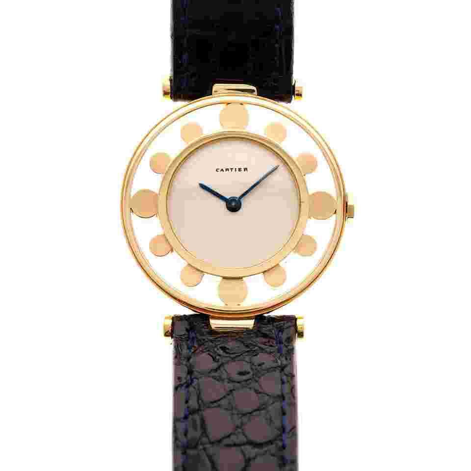 Cartier
Yellow Gold Gouvernail Watch European Watch & Clock Circa 1954