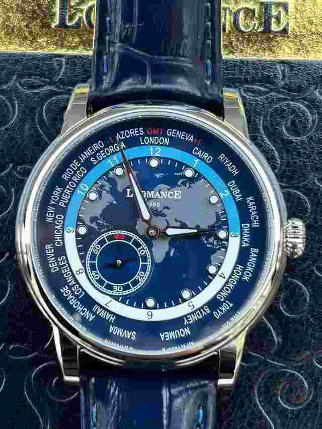 Loomance Automatic Watch 40MM,World Time Pearl Pendulum 