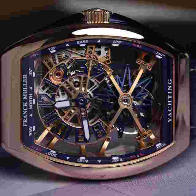 Franck Muller Vanguard
                           
                                 Tourbillon Yachting Gravity Skeleton Rose Gold