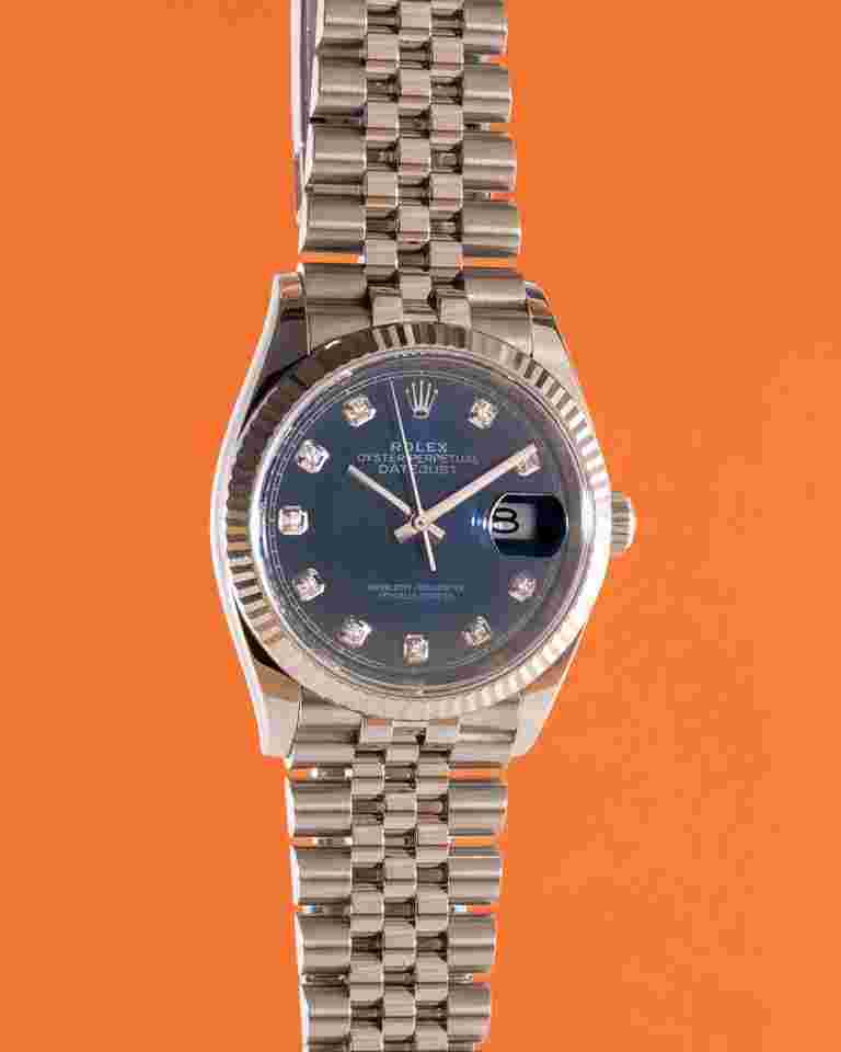 Rolex Datejust 36
36mm 126234 Blue Diamond Dial on Jubilee and Fluted 2020
