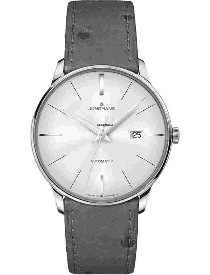 Junghans Meister
                           
                                 Automatic 40.4 mm Grey Dial Leather Strap Watch 27/4416.02
