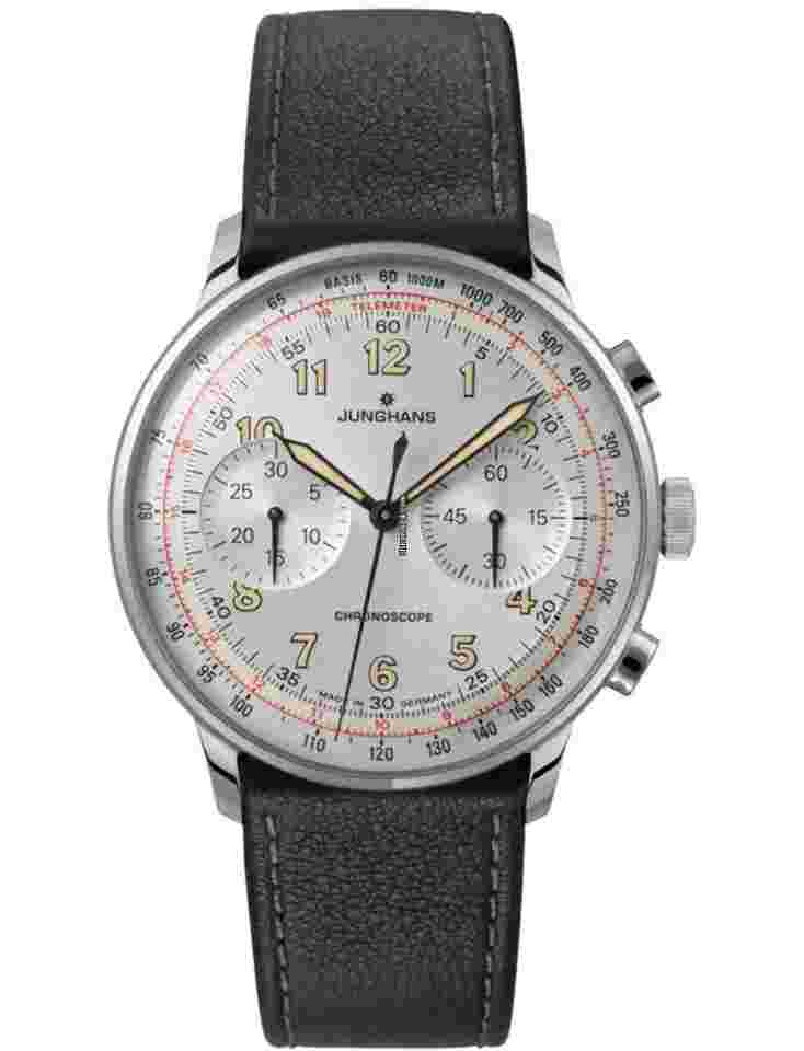 Junghans Meister Telemeter
                           
                                 40.8mm White Dial Leather Strap Watch 27/3380.02