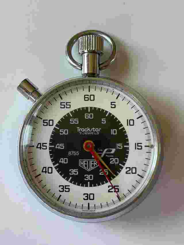 Heuer
                           
                                 Trackstar Stopwatch Two Tone Dial Vintage Swiss Made