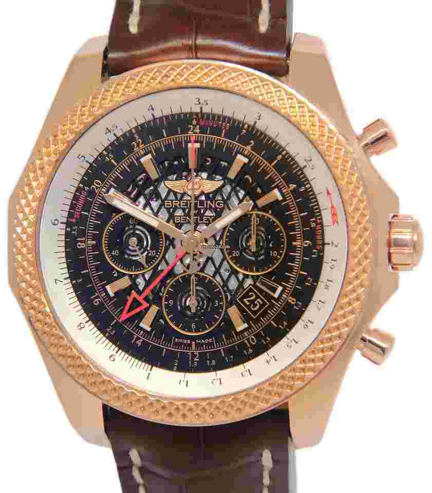 Breitling Bentley B04 GMT
                           
                                 18k Rose Gold Skeleton Mens 49mm Watch +Box RB0431