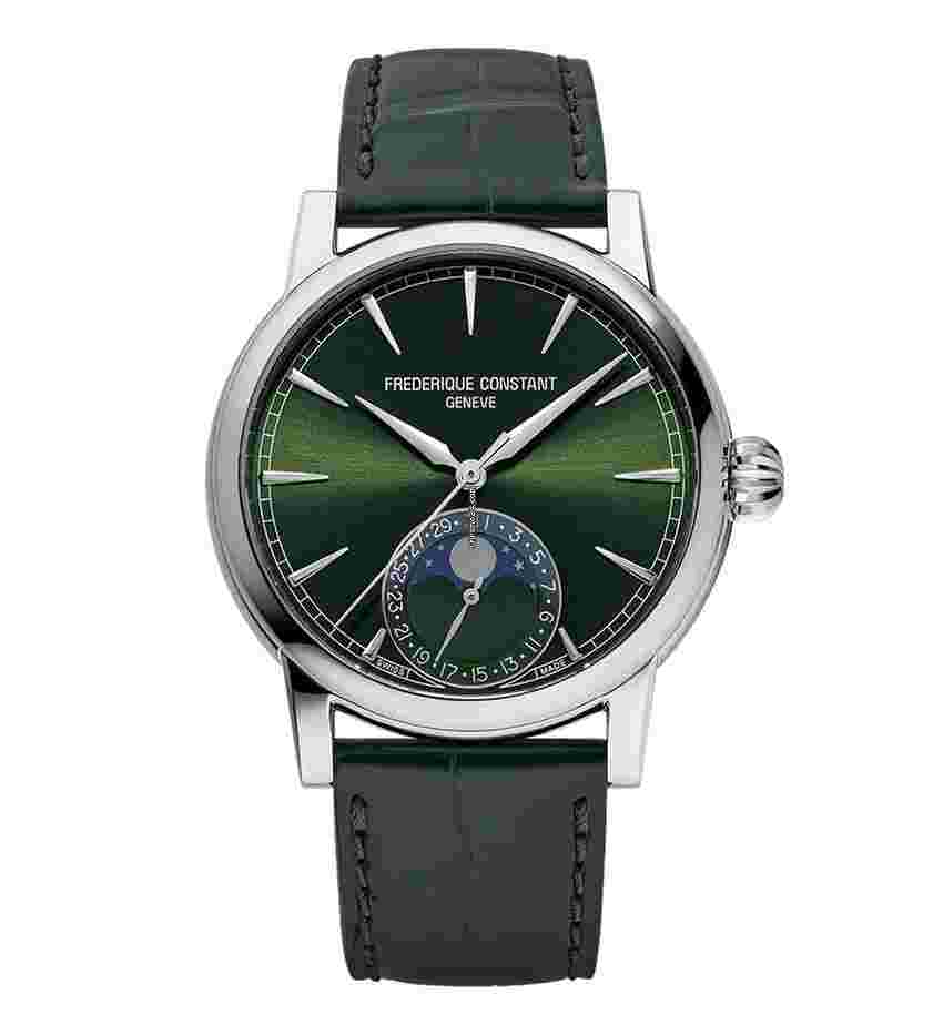 Frederique Constant Manufacture Classic Moonphase
                           
                                 Green Dial Moonphase Date Manufacture NEW UNWORN