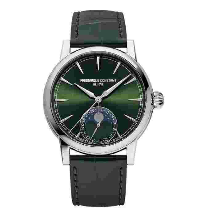 Frederique Constant Manufacture Classic Moonphase
                           
                                 Green Dial Moonphase Date Manufacture NEW UNWORN