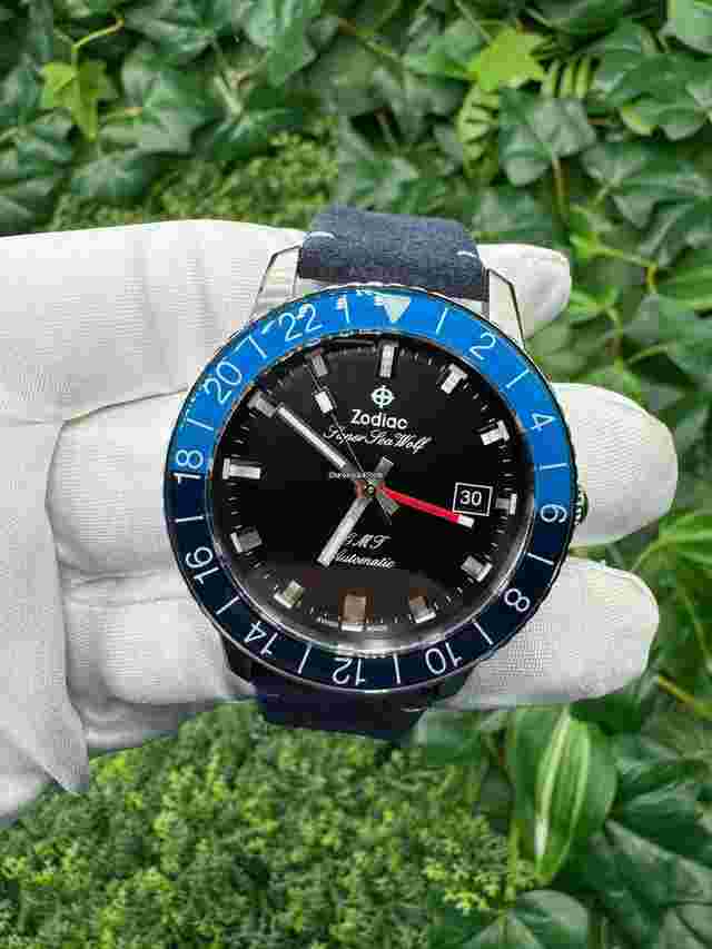 Zodiac Sea Wolf
                           
                                 ZO9413 Super Sea Wolf Swiss Automatic GMT Stainless Steel Watch