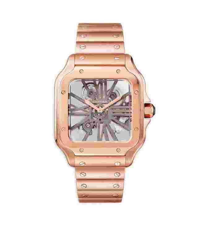 Cartier Santos
                           
                                 40mm Skeleton Dial 18k RG Bracelet