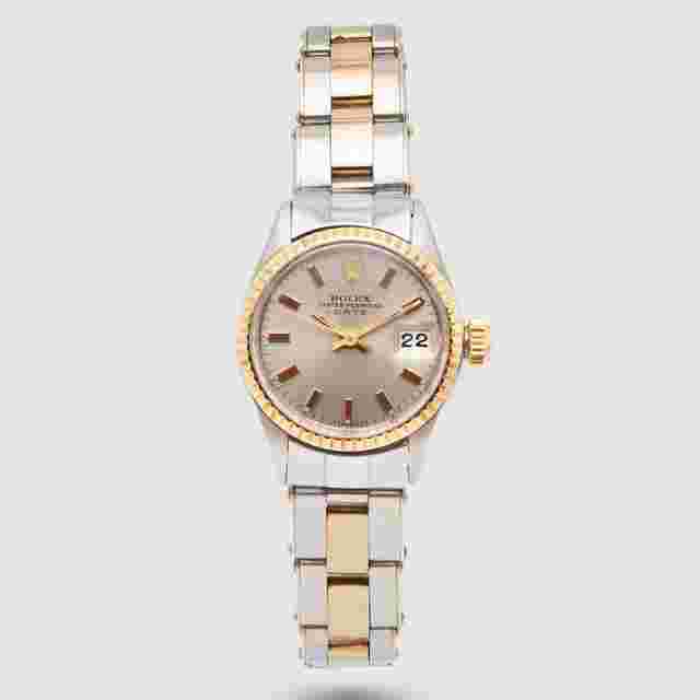 Rolex Oyster Perpetual Lady Date
                           
                                 St/G Red Enamel Markers Ref. 6517 Year 1968