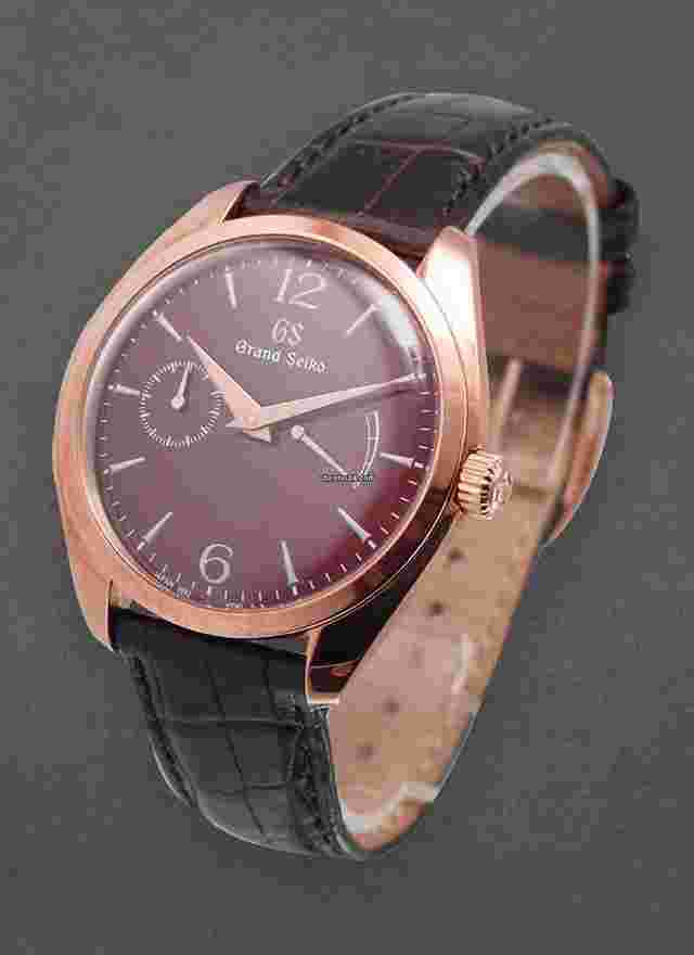 Grand Seiko Elegance Collection
                           
                                 in Rose Gold Limited Edition of 150pcs on Strap with Brown / Maroon Dial