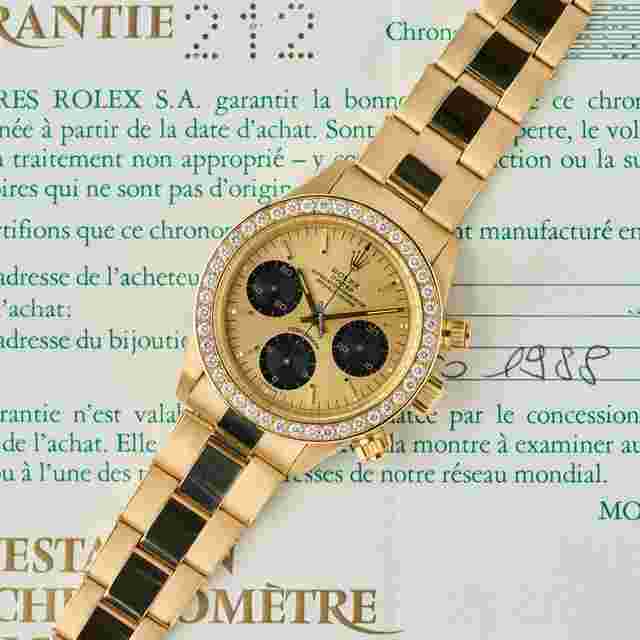 Rolex Daytona
                           
                                 6269 - 18K Yellow Gold - Factory Diamonds Bezel - Single Owner - Full Set