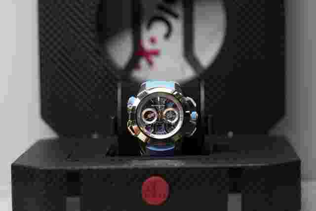 Jacob & Co.
                           
                                 Epic X Chrono Sky Blue Chronograph Rose Gold 47mm Skeleton Rubber EC323.42.AA.AA.BBRUA