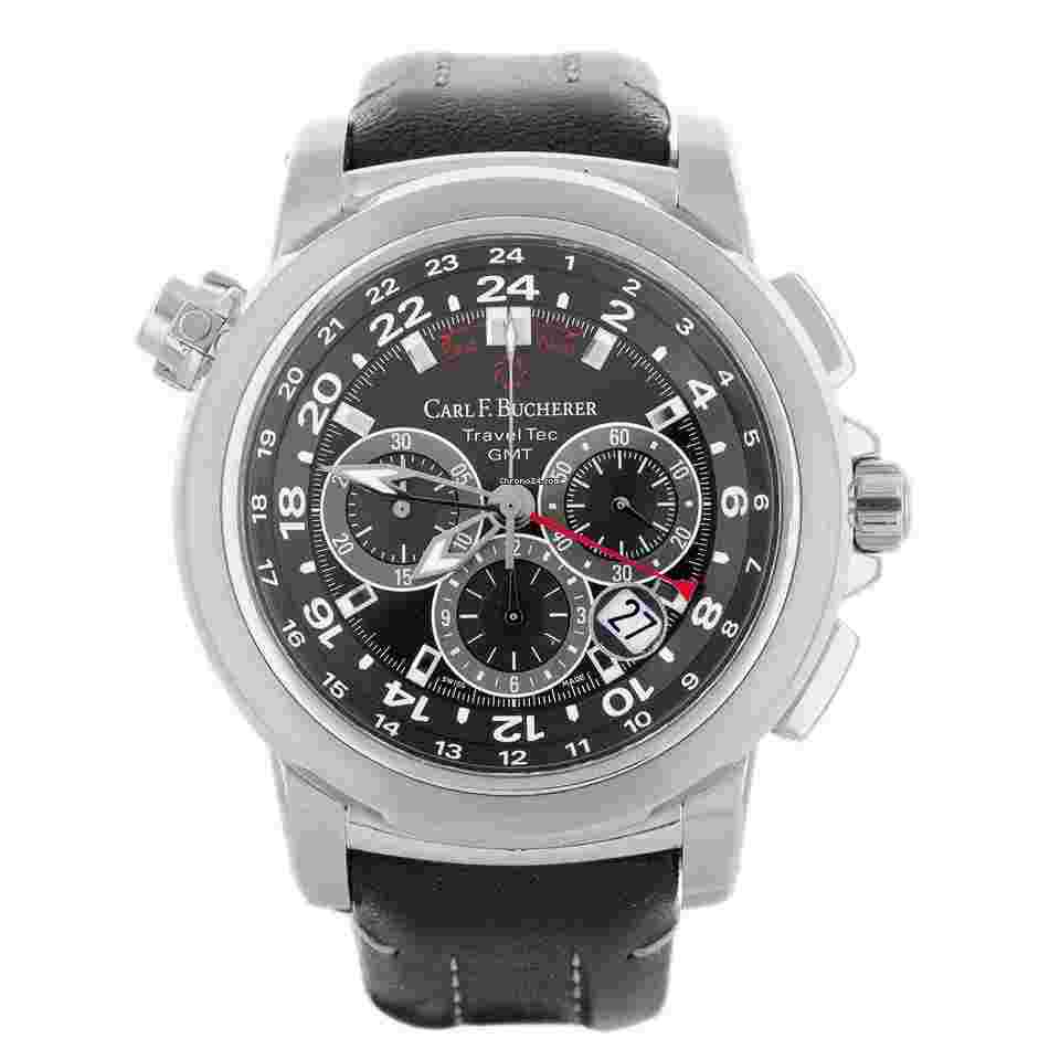 Carl F. Bucherer Patravi
                           
                                 TravelTec Steel Black 46mm 00.10620.08.33.02 Full Set