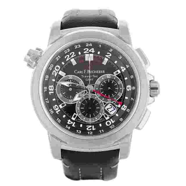 Carl F. Bucherer Patravi
                           
                                 TravelTec Steel Black 46mm 00.10620.08.33.02 Full Set