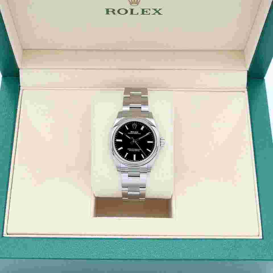 Rolex Oyster Perpetual 31
277200 Bright Black Rare Novelty Model Superalloy 904L 31 Stainless Steel