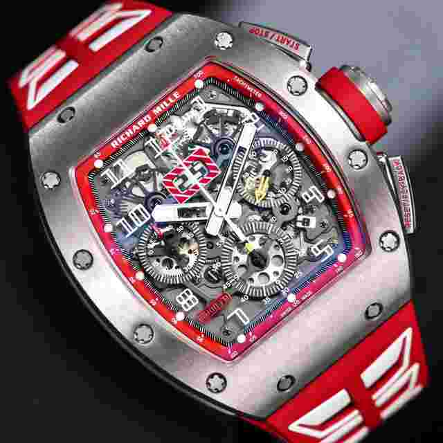 Richard Mille RM 011
                           
                                 RM011-FM Serviced Dubail Edition 1/30 Titanium Skeleton Red Felipe Massa
