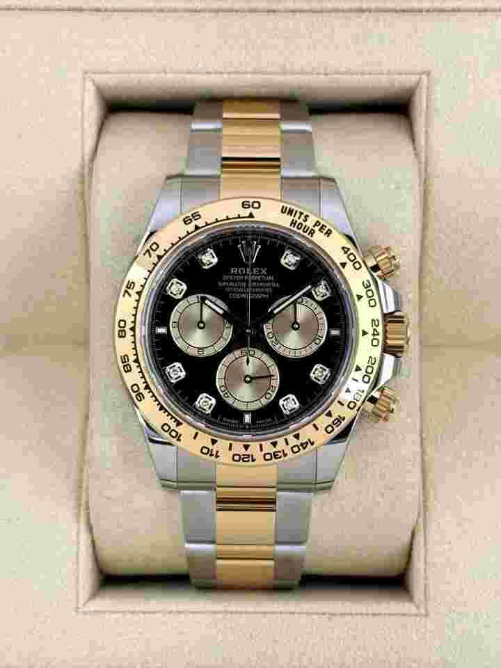 Rolex Daytona
NEW 2025 Daytona 40mm 126503 Two-Tone Black Diamond Dial