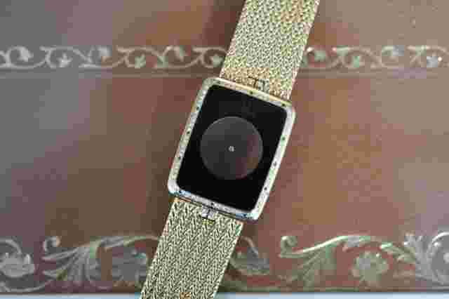 Omega
                           
                                 La Magique Scarface "The Phantom" 18k Yellow Gold Diamond & Blue Sapphire Bezel