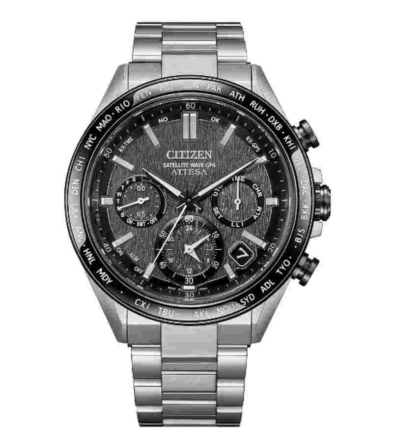 Citizen GPS Satellite Wave Radio CC4058-67X Eco-Drive Attesa Titanium Made in Japan