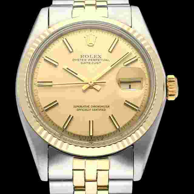 Rolex Datejust 36
                           
                                 1601 / Gold SIGMA Dial / Serviced / With Box / Gold Steel / Jubilee / 36mm / 1973