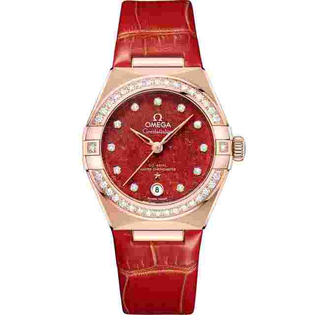 Omega Constellation
                           
                                 2025 New Constellation Red Dial Sedna Gold 29 mm