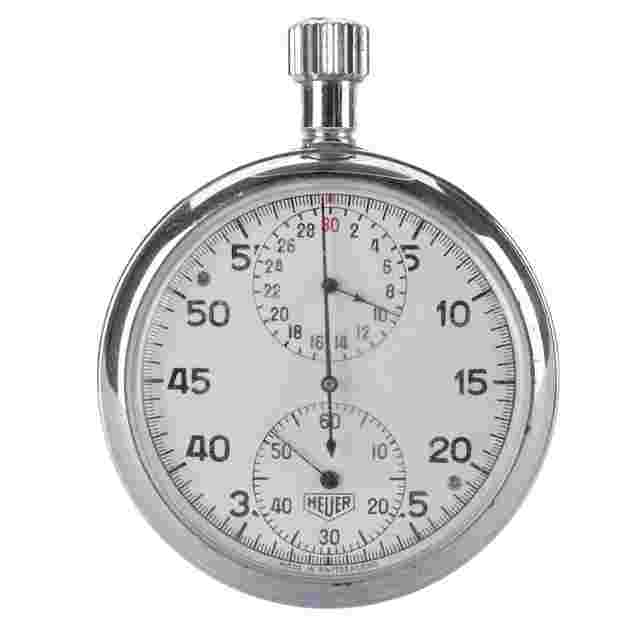 TAG Heuer
                           
                                 1950's Heuer 520 White 3 Dial 51mm Permanent Motion Stopwatch