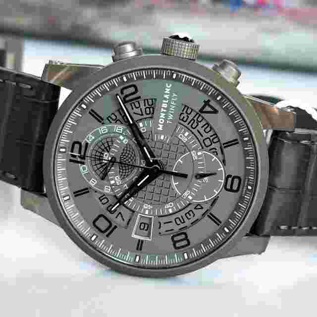 Montblanc Timewalker
                           
                                 TwinFly Chronograph GreyTech 43mm Titanium Case Grey Dial 107338 Box & Papers