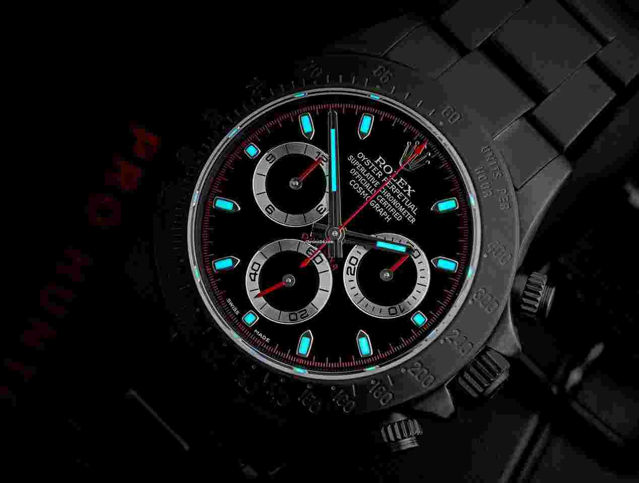 Pro-Hunter
                           
                                 Daytona Stealth 'Red' 116520 - Limited Edition - Chromalight - 5 Year Warranty