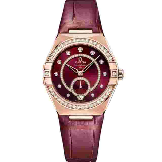 Omega Constellation
                           
                                 2025 New Constellation Red Dial Sedna gold 34 mm