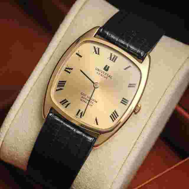 Universal Genève
                           
                                 Gilt Shadow Automatic / Ultra-Slim Case / Ref. 566105 / Micro-Rotor Cal. 2-66