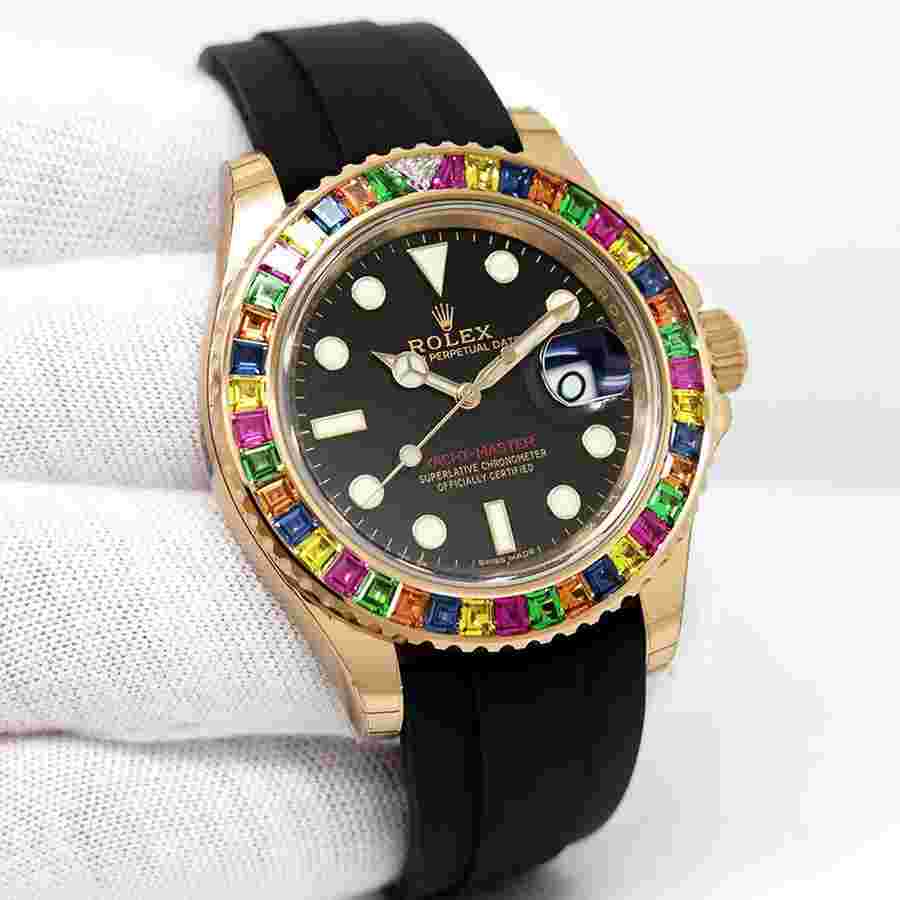 Rolex Yacht-Master 40
116695 Yachtmaster 18K Rose Gold with Gem Set Bezel (New Old Stock)