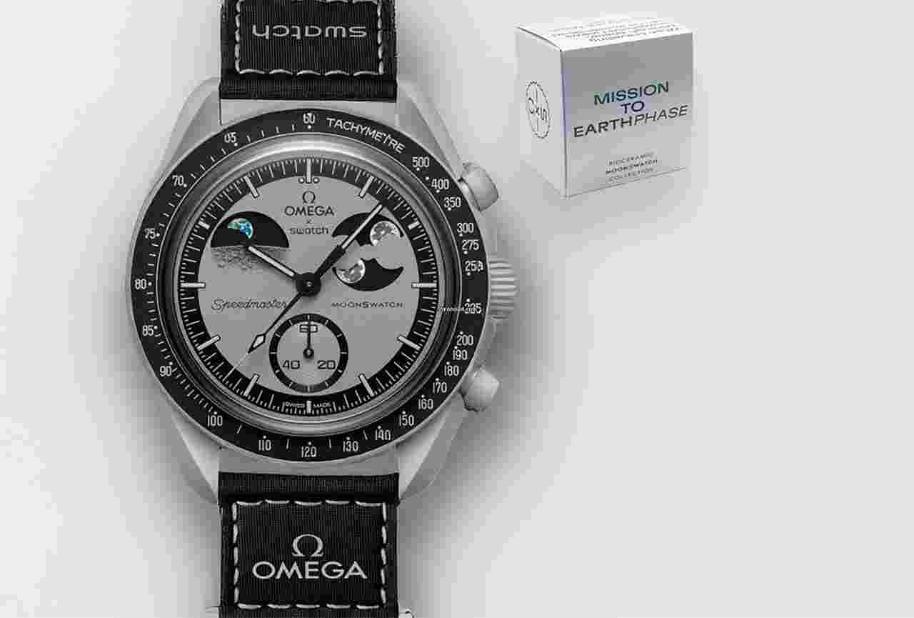 Swatch Moonswatch
x Omega New Mission to EarthPhase Bioceramic Moonswatch