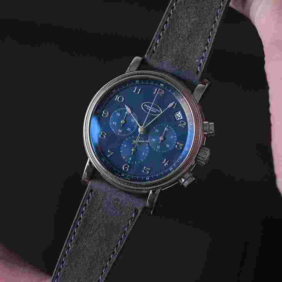 Parmigiani Fleurier Toric
                           
                                 Chronograph White Gold Blue Dial - Box and Papers 2011