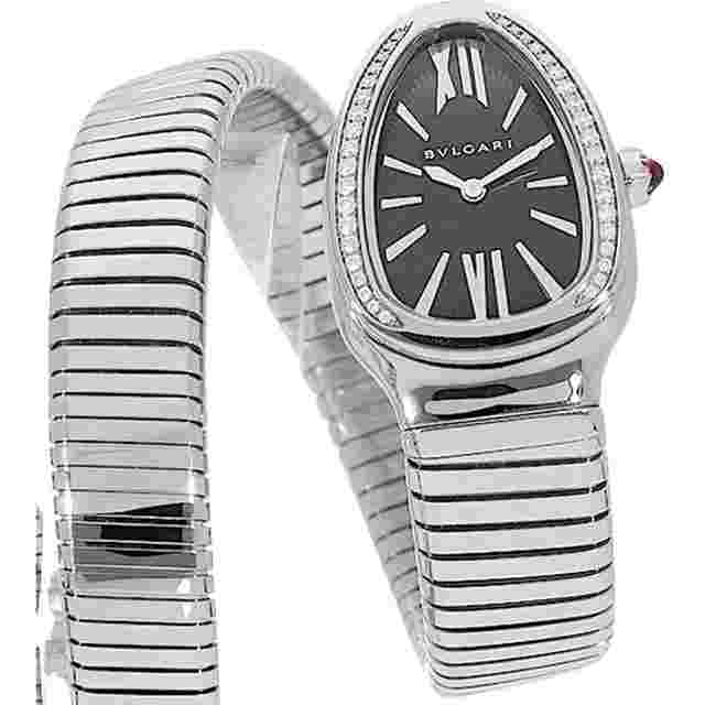 Bulgari Serpenti
                           
                                 Tubogas 35 mm Steel & Diamonds Ladies Watch 103433