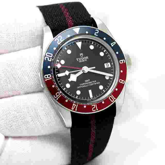 Tudor Black Bay GMT
                           
                                 79830RB Black Bay GMT with Red/Blue Bezel on NATO