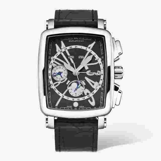 DeLaCour
                           
                                 'Via Larga' Chronograph Stainless Steel Men's Automatic Watch