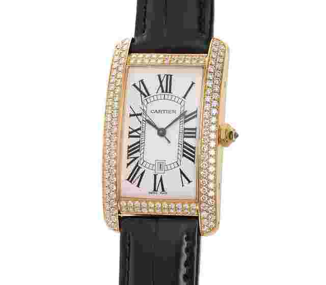 Cartier Tank Américaine
                           
                                 27mm Large Tank Americaine 18k RG Diamonds Auto 2012
