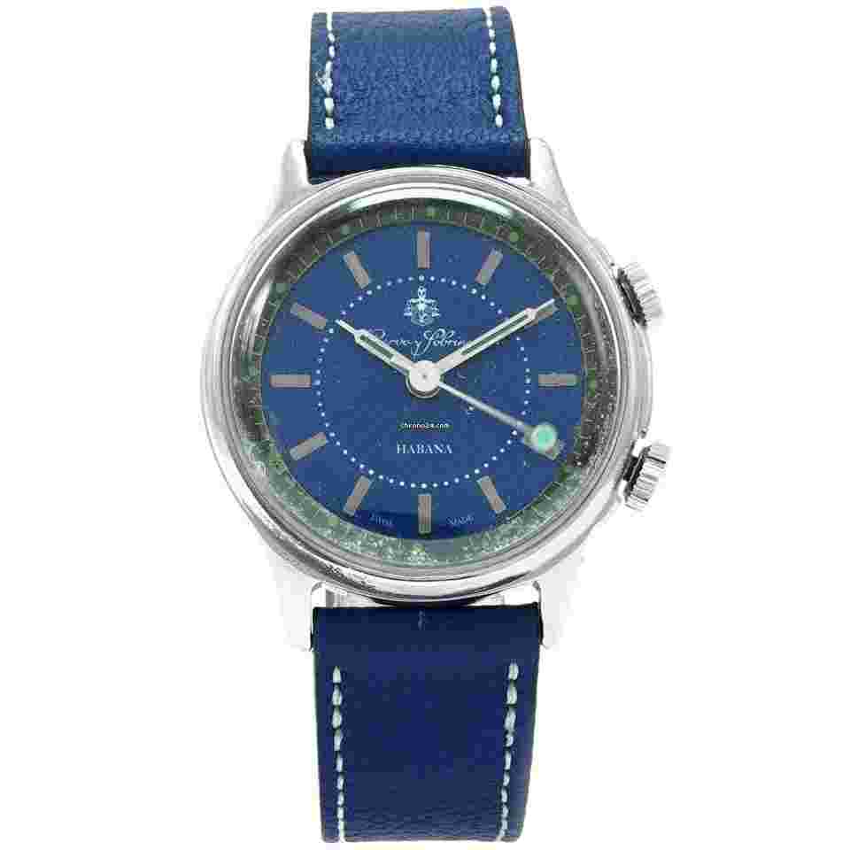 Cuervo y Sobrinos
Alarm Vintage Blue Dial - Inventory 6446