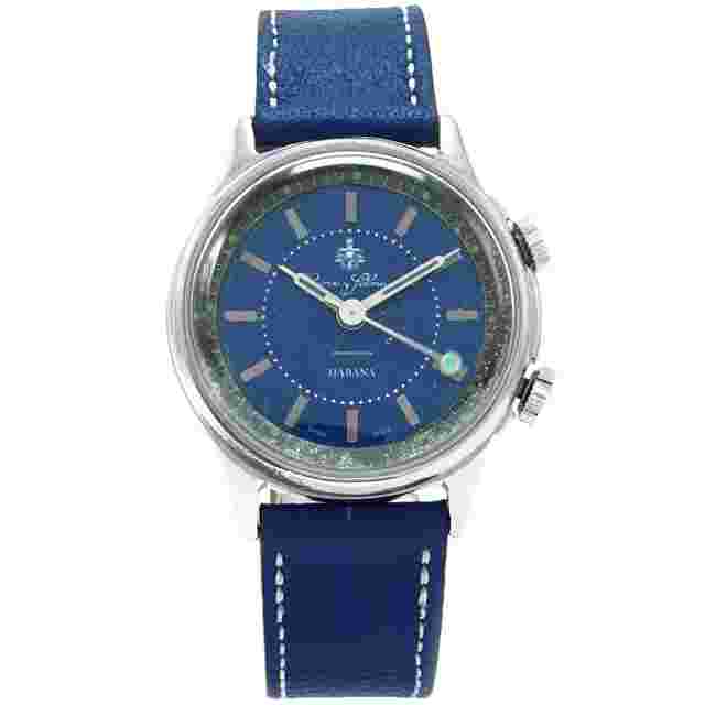 Cuervo y Sobrinos
                           
                                 Alarm Vintage Blue Dial - Inventory 6446